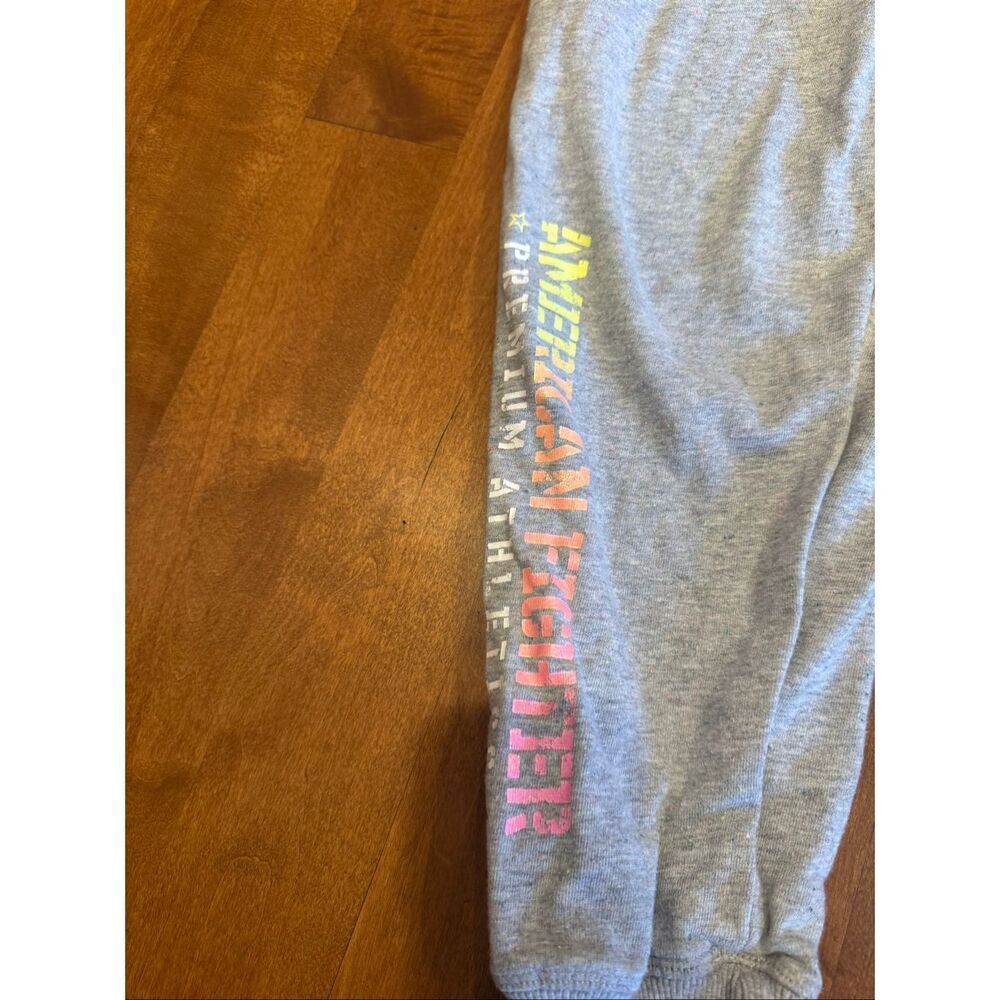 American Fighter Jogger Sweatpants Gray Women’s Small Graphic Logo Y2K Style Lou - Picture 2 of 4